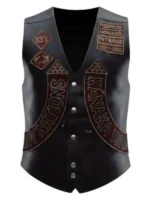Jason Momoa Wrecking Crew Black Leather Vest - Image 2