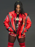 WWE Wrestler Naomi Red Leather Jacket