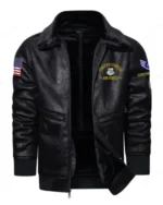 USAF Commands Est. 1947 Faux Fur Leather Jacket - Image 2