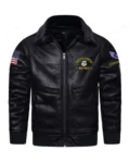 USAF Commands Est. 1947 Faux Fur Leather Jacket