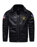USAF Commands Est. 1947 Faux Fur Leather Jacket