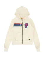Phillies Aviator Nation x MLB Cream Five-Stripe Hoodie