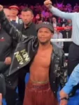 WBC World Title Winner Shakur Stevenson Black Leather Jacket