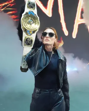 WWE Monday Night Raw Becky Lynch Leather Fur Jacket WWE Monday Night Raw Becky Lynch Leather Fur Jacket