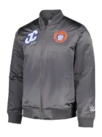 WWE Superstar John Cena Grey Satin Bomber Jacket