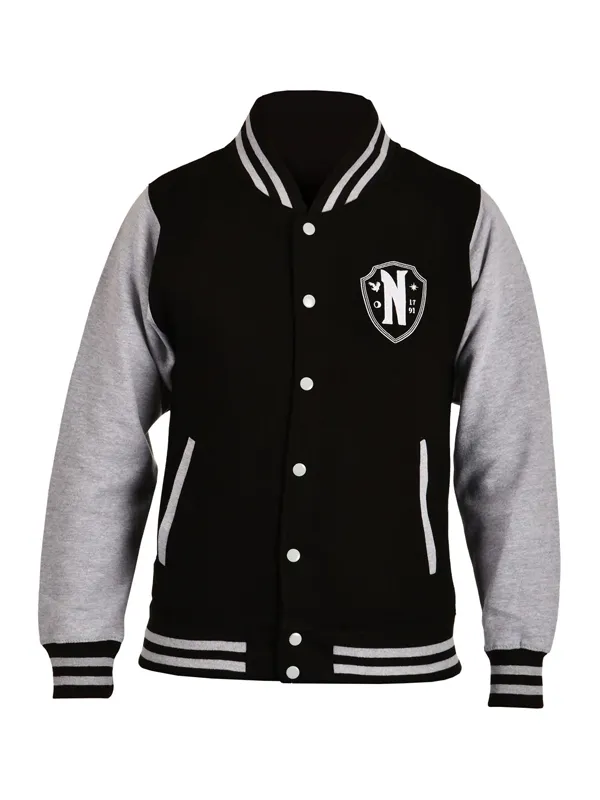 Wednesday Nevermore Academy College Jacket Women’s Varsity Coat Wednesday Nevermore Academy College Jacket Women’s Varsity Coat