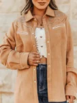 Women Rodeo Western Style Leather Jacket