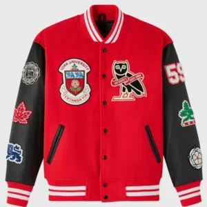 York University Toronto Red Wool Varsity Jacket