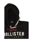 Hollister California Black Logo Graphic Hoodie