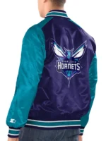 Charlotte Hornets Renegade Satin Varsity Jacket