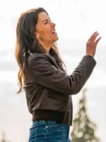 Sofia Pernas Tracker Season 3 Leather Jacket