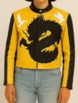 Buenos Aires Dua Lipa Dragon Leather Jacket