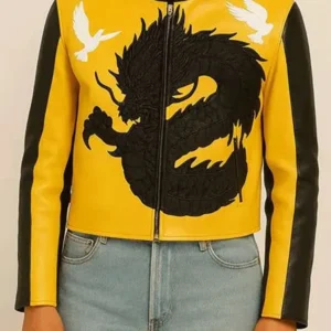 Buenos Aires Dua Lipa Dragon Leather Jacket
