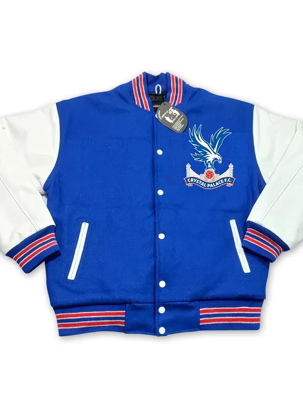 Crystal Palace F.C. Blue Wool Varsity Jacket Crystal Palace F.C. Blue Wool Varsity Jacket