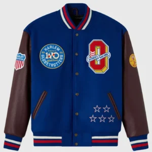 Harlem Globetrotters 100th-Anniversary Blue Varsity Jacket