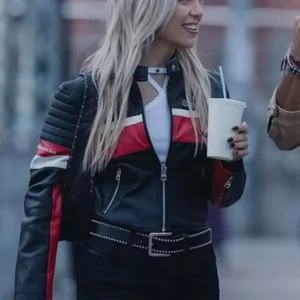 Idolos Luna Cardona Cropped Moto Leather Jacket