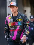 Ken Roczen Retro Fox Multicolor Leather Jacket