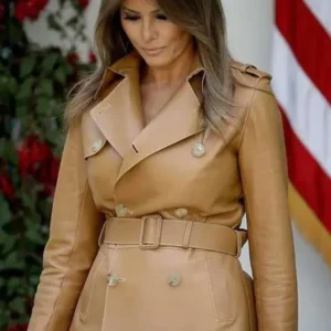 Melania Trump Brown Leather Jacket
