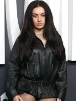 The Moment Charli XCX Black Leather Jacket