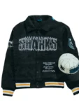 NHL San Jose Sharks Black Varsity Jacket
