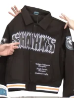 NHL San Jose Sharks Black Varsity Jacket