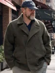 NYC David Harbour Green Wool Peacoat