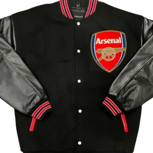 Premier League Arsenal F.C. Black Varsity Jacket