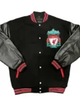 Premier League Team Liverpool FC Black Wool Jacket