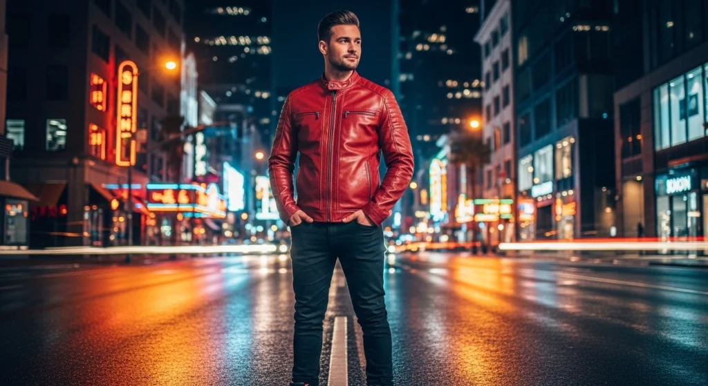 Rise of Red Leather Jackets in Modern Men’s Fashion