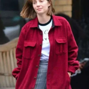 Stranger Things Robin Buckley Red Wool Jacket