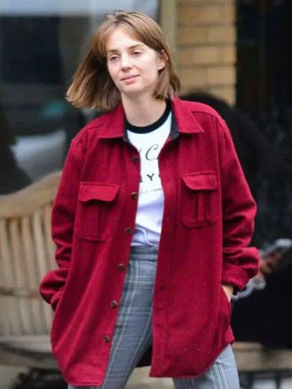 Stranger Things Robin Buckley Red Wool Jacket Stranger Things Robin Buckley Red Wool Jacket