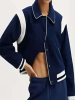 The Burbs Samira Fisher Blue Wool Jacket