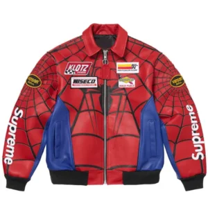 Supreme x Venson Spider Man Leather Jacket