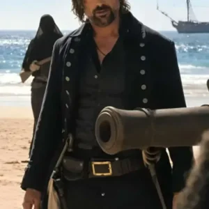 Karl Urban The Bluff Black Wool Coat