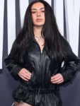 The Moment Charli XCX Black Leather Jacket