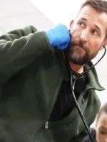 Noah Wyle The Pitt Green Wool Jacket