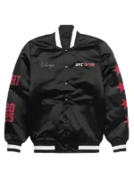UFC 319 Windy City Chicago Black Varsity Jacket