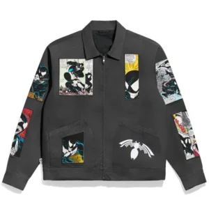 Venom Eddie Brock Black Harrington Jacket