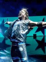 WWE AJ Styles Black Hooded Leather Vest