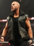 Austin Theory WWE Black Leather Vest