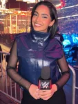 WWE Elimination Chamber Andrea Bazarte Blue Leather Vest