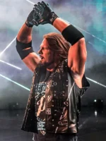 WWE AJ Styles Black Hooded Leather Vest