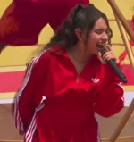 Alanis Morissette FIFA World Cup 2026 Opening Ceremony Red Varsity Jacket