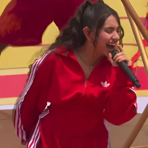 Alanis Morissette FIFA World Cup 2026 Opening Ceremony Red Varsity Jacket